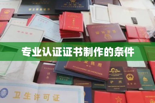 临高专业认证证书制作的条件